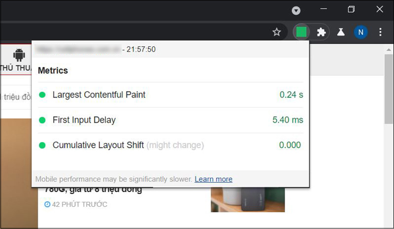 C&aacute;c chỉ số HUD